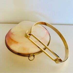 Gold Open Rectangle Bangle